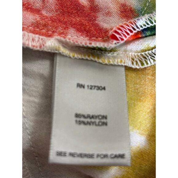 John Mark blue floral tunic, large, resort, casual, bloomcore, feminine, artsy - Picture 7 of 7